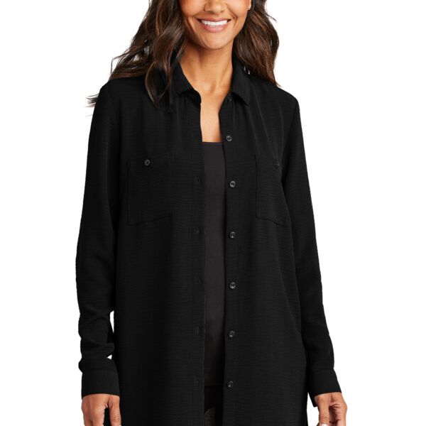 Ladies Textured Crepe Long Tunic Thumbnail